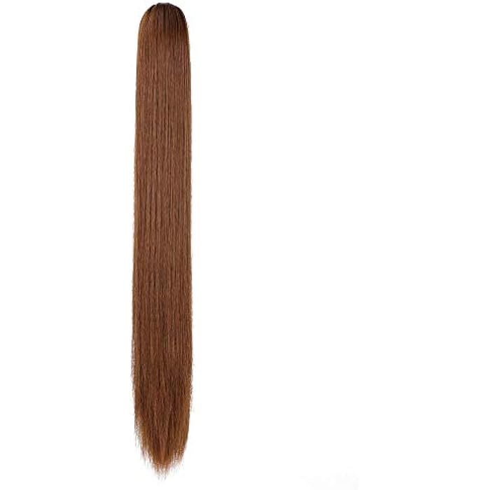 DILLARDS Linman 12-26Inch Claw Clip On Ponytail Hair Extension Synthetic Ponytail Enxtension Hair For Women Pony Tail Hair Hairpiece (Color : 16, Size : 28Inches) - Image 1